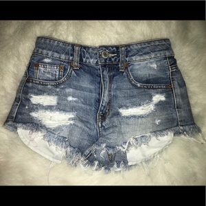 Denim High Waisted Shorts
